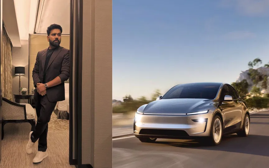 Rohit Sharma adds 'Tesla Model Y' to his luxury car collection with unique number plate